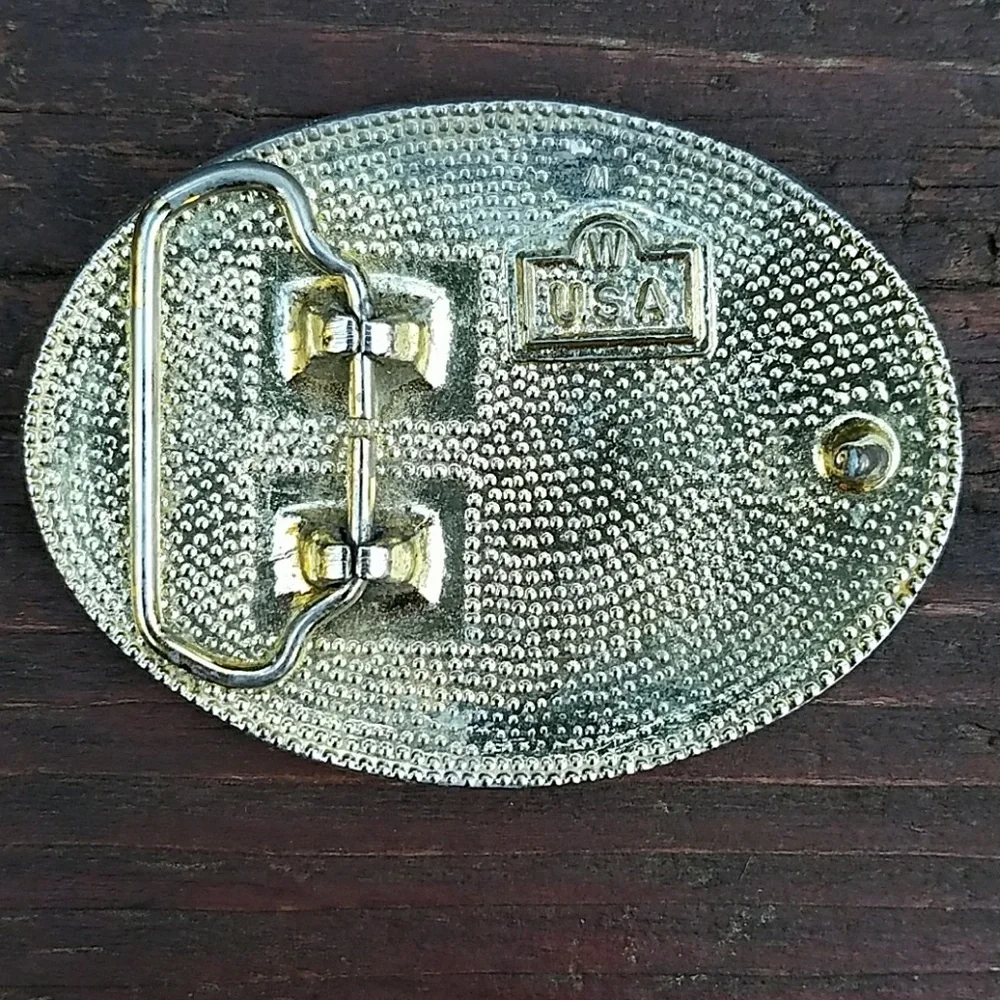 Vintage Floral Belt Buckle - MADE IN USA
